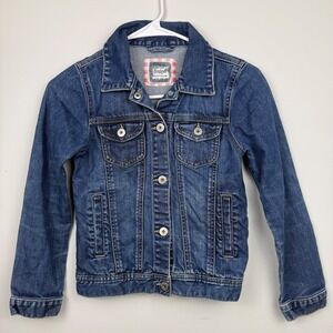 Mini Boden Denim Jacket Kids 9-10Y Blue Classic Stretch‎ Trucker Jean Coat